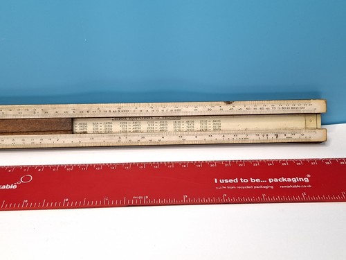 Antique slide rule and scale - rule,