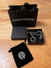 Authentic Chrome Hearts Unisex Sterling Silver Pendant with 925 Silver