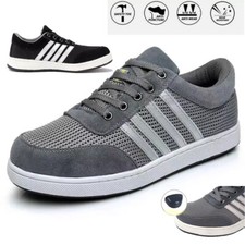 Mens Womens Safety Shoes Work Trainers Steel Toe Cap Mesh Boots Lightweight Hike
