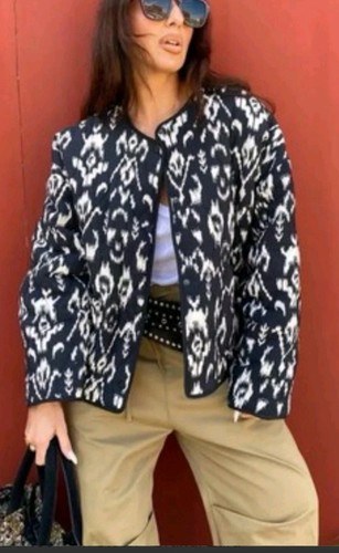 Zara quilted jacket black - quilted, &