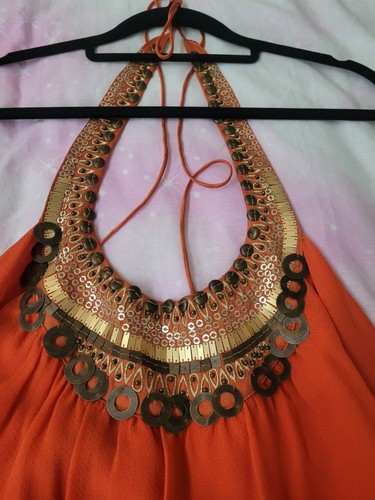 Silk dress uk8 - uk8, gold