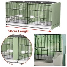 90cm 35" Plastic Double Breeding Cage & Divider - Budgie Canary Finch Birds