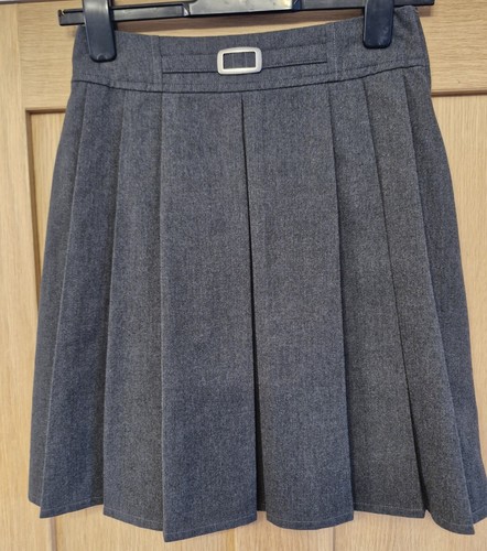 Girls grey school skirt - m&s,