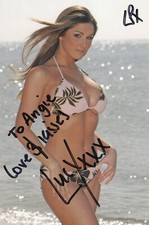 Lucy Pinder Autographed Hand Signed Original Modeling Swimsuit Card - To Angie