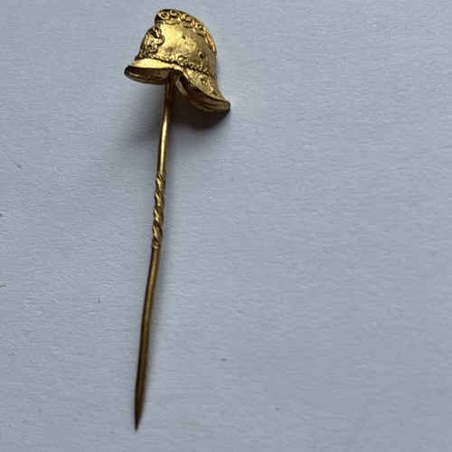 Firefighter helmet stick pin - helmet,