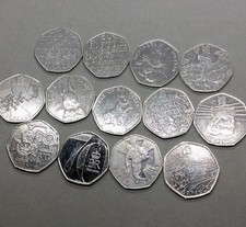 JOBLOT X 13 - 50p coin Fifty Pence,Olympics And More Circulated see photos (c65)