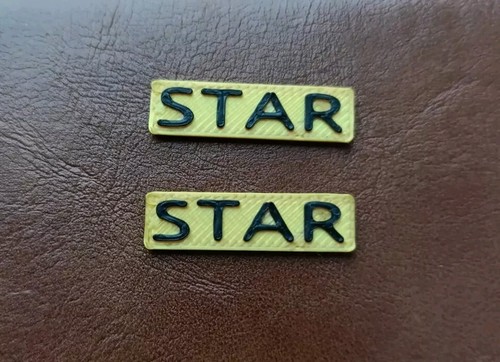 Printed gold star name - 3d,