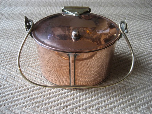 Victorian copper brass milk - copper, &