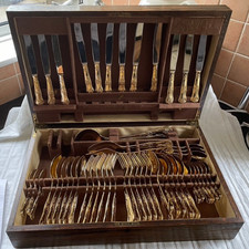 L.B.L. (Italy - Gold Plated Canteen of Cutlery - 51 Pieces