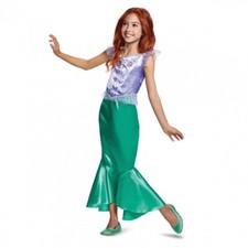 Kids Little Mermaid Ariel Costume Princess Dress Up Play Girl M 3-4 Arial Disney