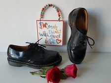 Dr martens 1461 black shoes flat patent lamber leather 3 eye UK 7 EU 41 US 9