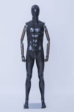  Male Mannequin Black Gloss HX-DM11HM Wooden Arms Hands Adjustable