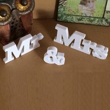 Wedding Anniversary Letter Ornament Wedding Table Wedding White Wooden Sign