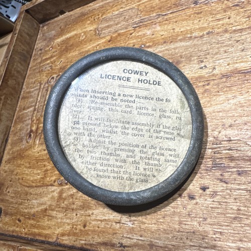 Vintage cowey license - cowey,