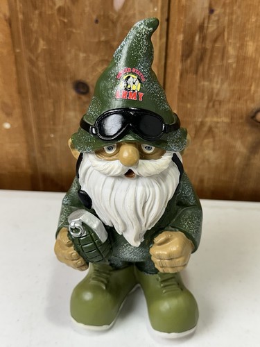 Army garden gnome - garden, figurine