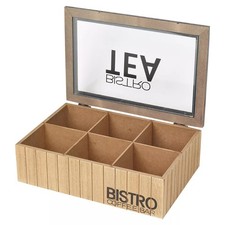 6 Sections Wooden Bistro Tea