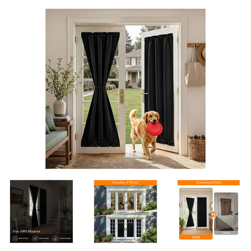 Blackout french door curtain - blackout,
