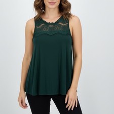 Elodie Dark Green Lace Yoke
