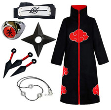 Naruto Akatsuki Cloak Halloween Anime Cosplay | Sasuke Itachi Uchiha | Headband