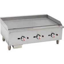Gas Griddle 90cm - Chrome Plate - NG/LPG - Heavy Duty - High Volume