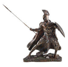 Veronese Dekofigur des Hector trojanischer Prinz Troja bronz. Skulptur Achilles