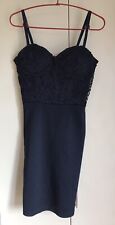 AX Paris Elegant Navy Bodycon Embroidered Underwired Bust Size 12