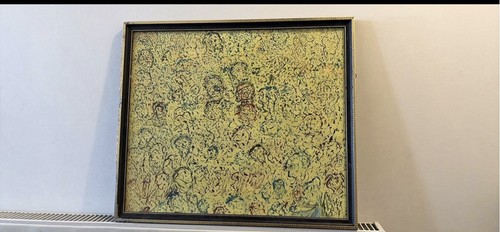 Signed hand painted abstract - painted,