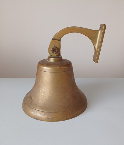 Edwardian brass ship bell - , off