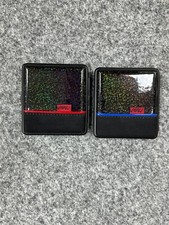 BLACK Leather SOLID Cigarette Case Hold for Women Men Slim Box 20 CIG WITH CLASP