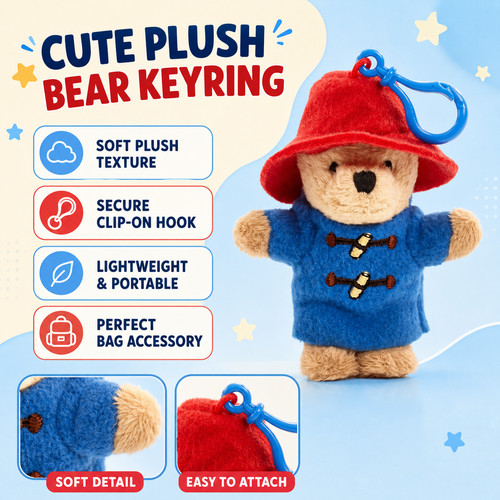Paddington bear keyring - paddington,