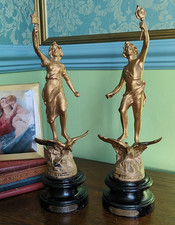 ANTIQUE FRENCH GOLD FIGURES LA