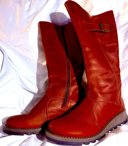 Fly london red leather - fly,
