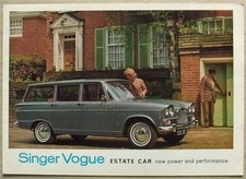 SINGER VOGUE ESTATE Car Sales Brochure 1965-66 #1184/H