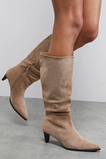 Faith Taupe Knee High Boots