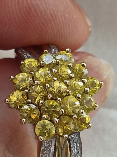 Citrine cluster ring - citrine,