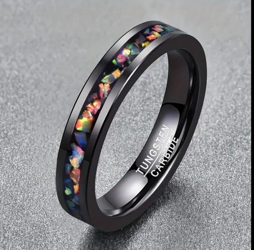 Genuine opal 4mm black unisex - genuine,