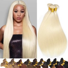 Straight 100% Unprocessed Indian Virgin Human Hair Extensions Weave Bundles Weft