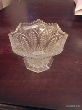 Vintage clear pressed glass