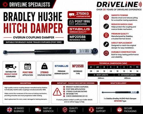 Bradley hu3he hitch damper - bradley,