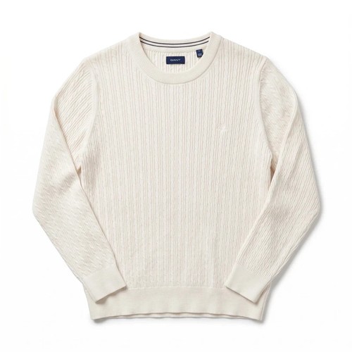 Gant cable knit crew - cable, neck