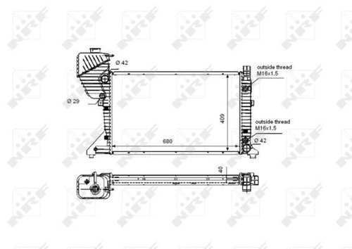 Nrf radiator for - radiator, benz