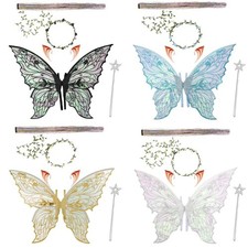 Organza Fairy Costume Set Angel Wings  for Halloween, Cosplay, Party