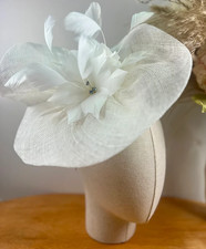 Large Flower Feather Hair Hat