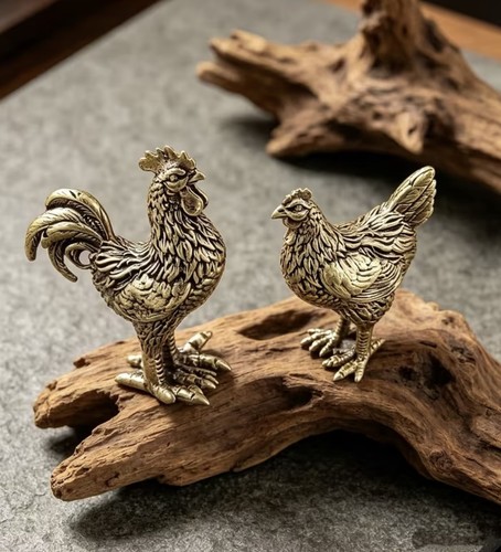Solid brass rooster - solid,