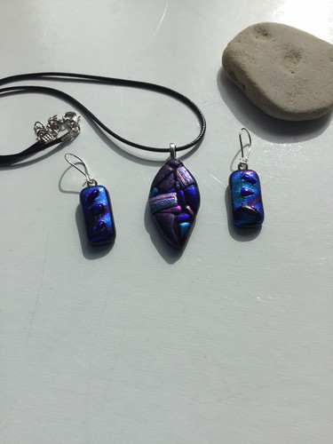 Handmade fused glass dichroic - fused,