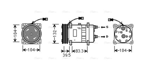 Ava aircon compressor dzak017 - aircon,