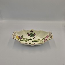Vintage Portland Pottery Handpainted Trinket Dish 50s 60s Floral