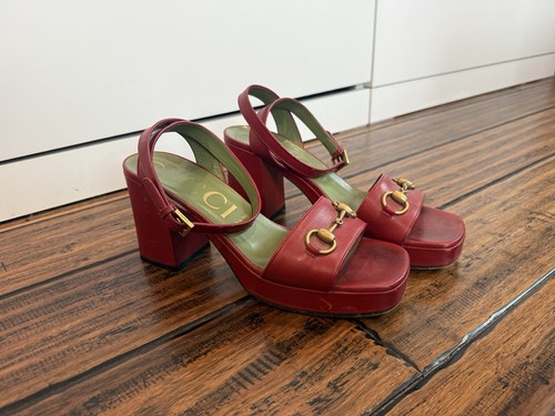 Gucci horsebit leather red and - gucci,