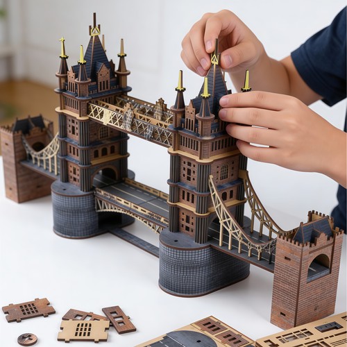 London tower bridge puzzle - london, 3d
