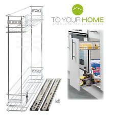 150mm Pull Out Wire Basket Kitchen Larder Base Unit Cupboard Drawer Storage